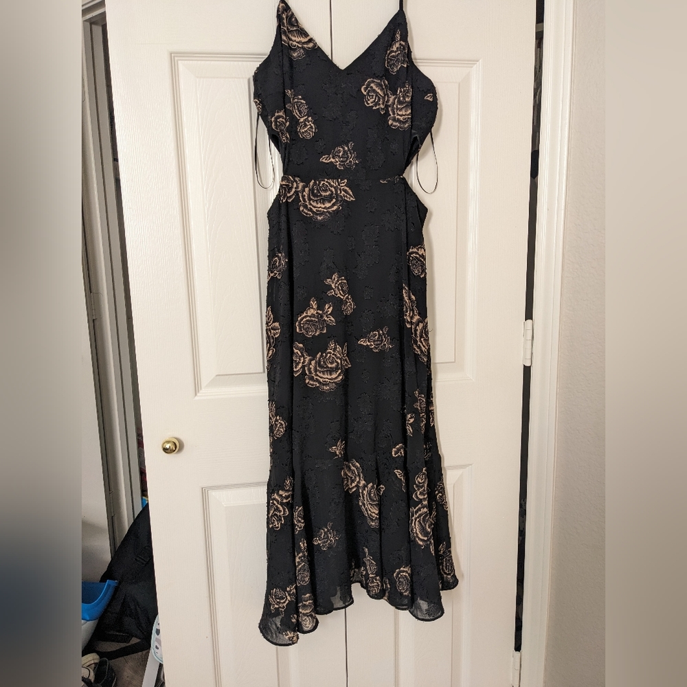 Altard State Black Floral Cutout Dress